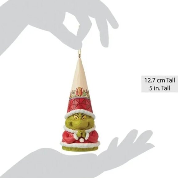 Jim Shore Grinch Gnome with Hands Clenched Ornament Christmas 2023 New 6012710 - Picture 5 of 8